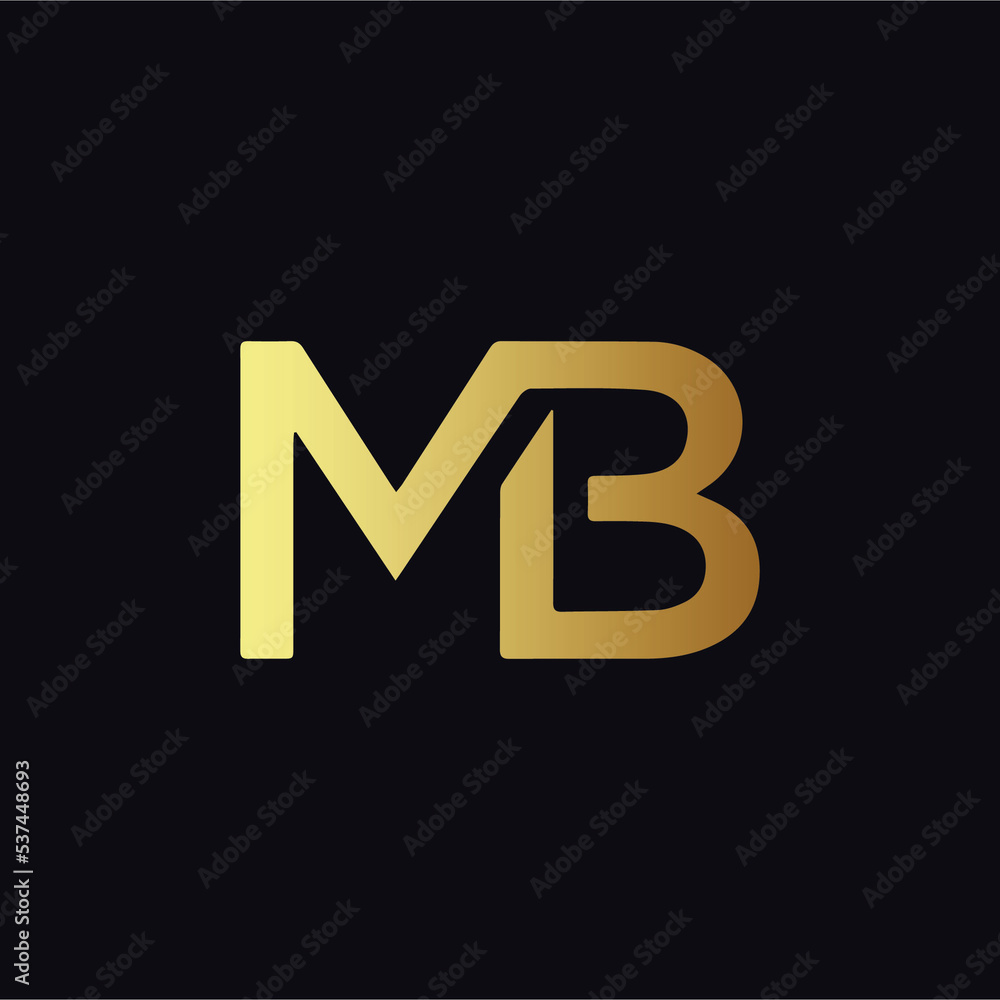 the letters MB. vector logo monogram alphabet minimalist design the letters MB. vector logo monogram alphabet minimalist design