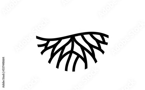 Illustration vector graphic of abstract life root on white background vector logo design template