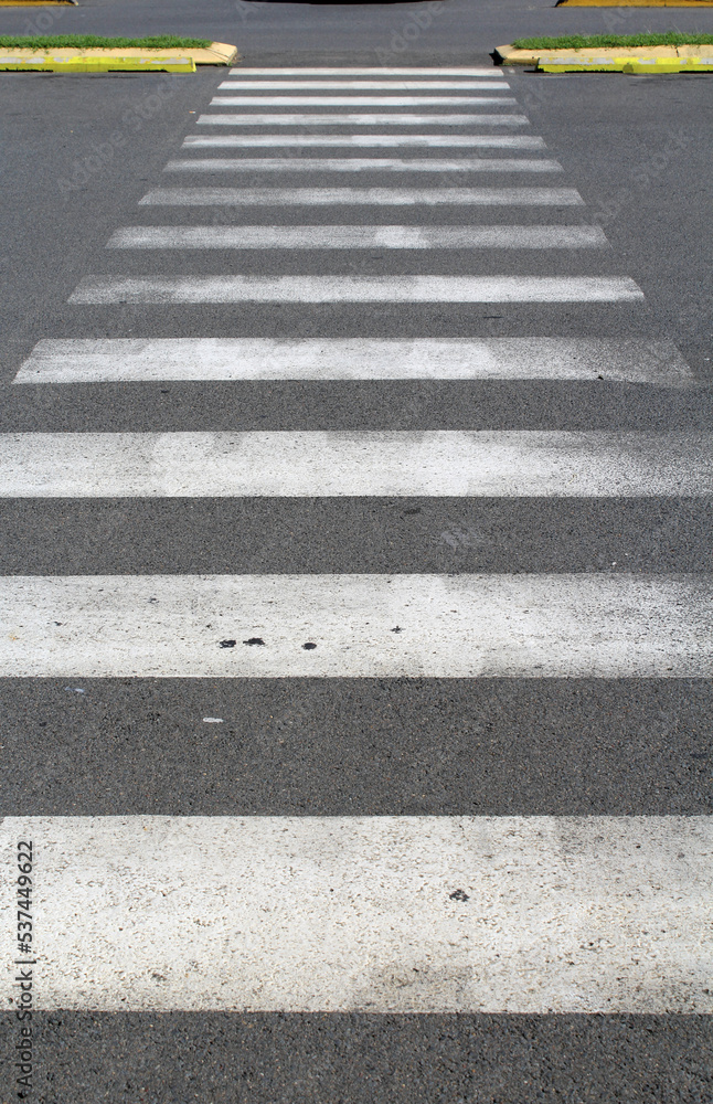 Pedestrian crossing crosswalk in a carpark Pedestrian crossing crosswalk in a carpark