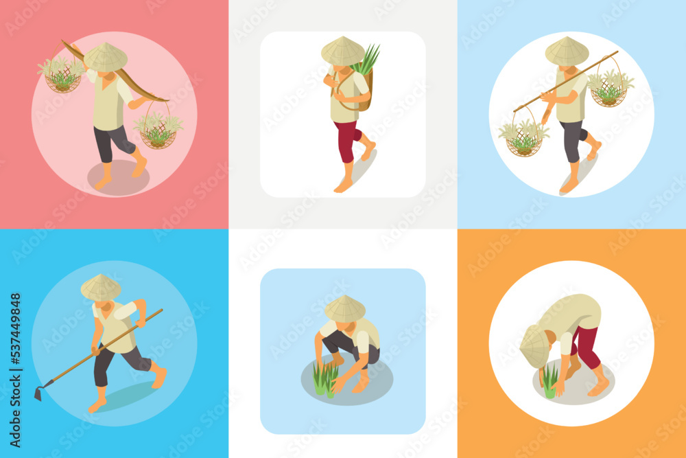 Rice Workers Round Compositions Rice Workers Round Compositions