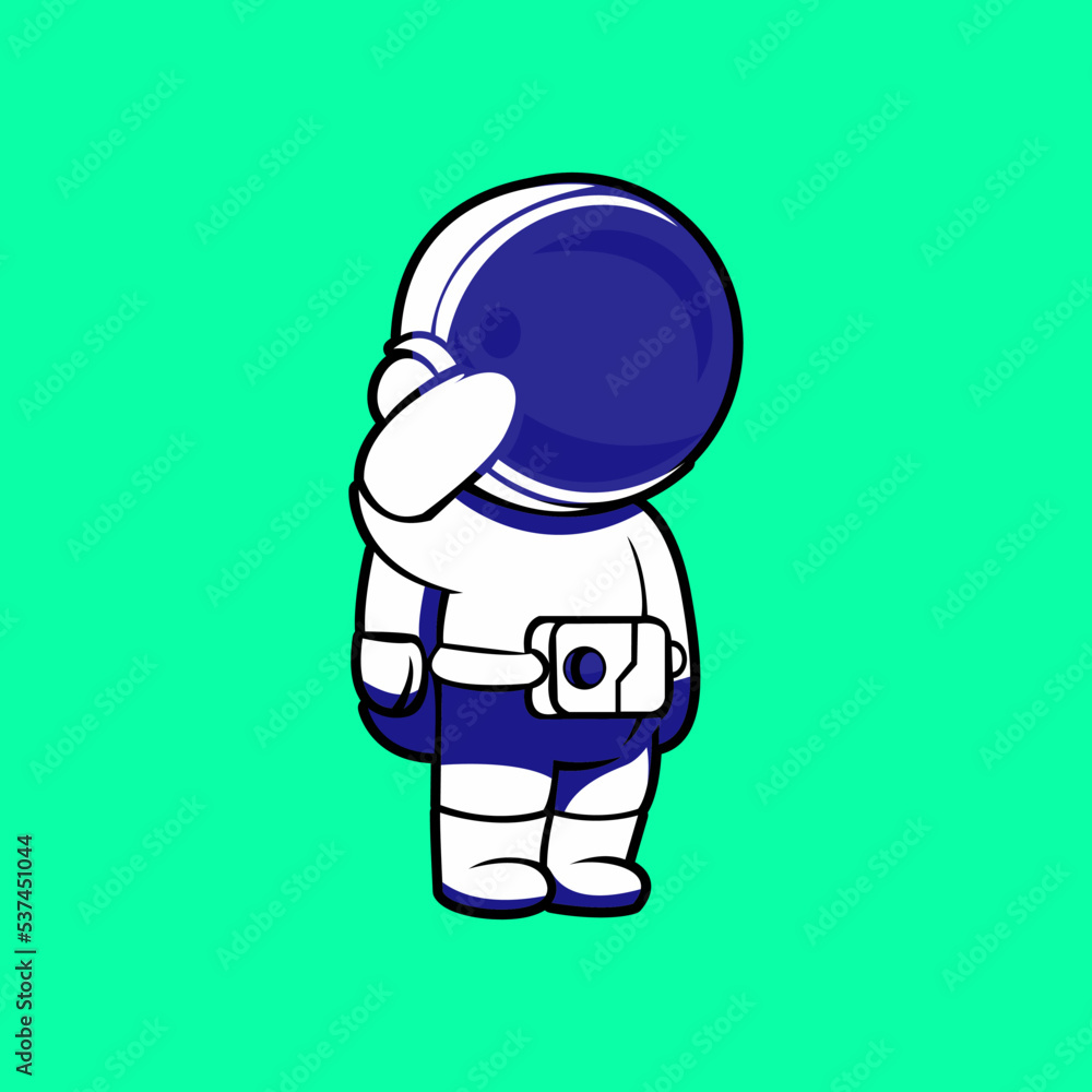 vector astronaut cartoon illustration