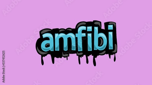 Pink screen animation video written AMFIBI photo