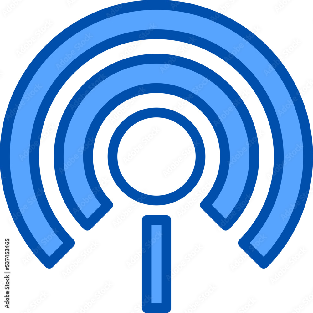 Hotspot blue line icon Hotspot blue line icon