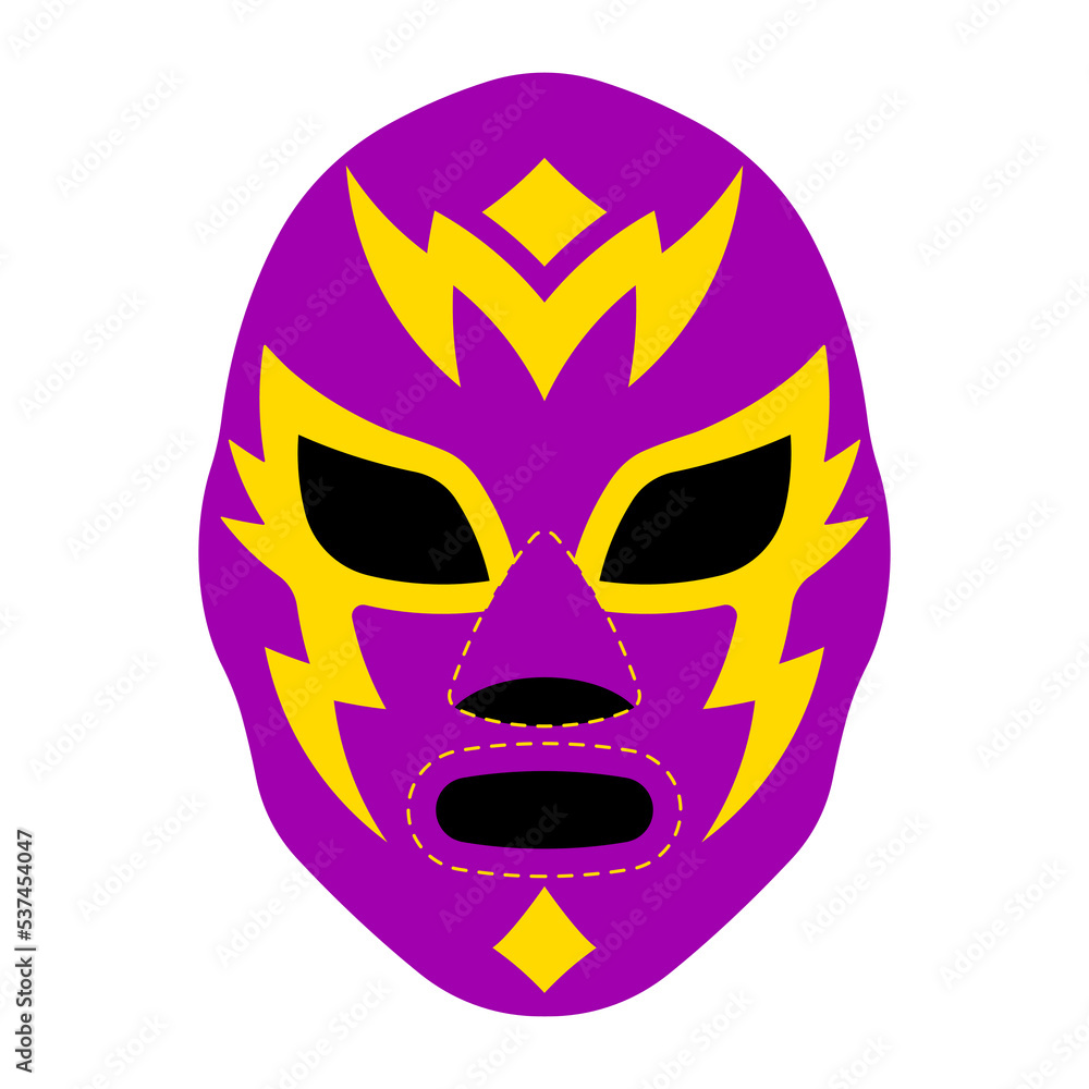 Luchador mask. Mexican wrestling lucha libre. Bright mask with