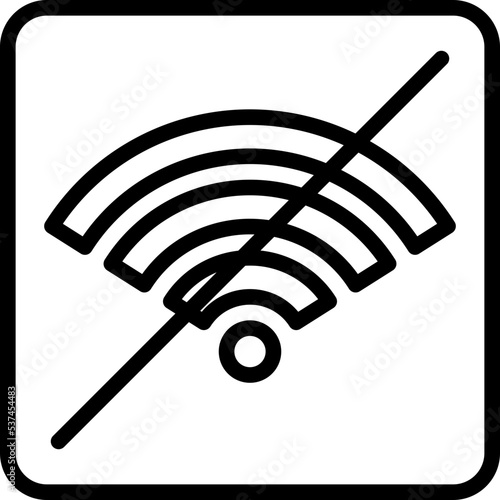 No wifi line icon