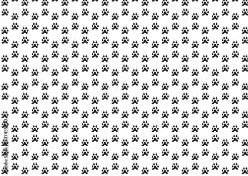 Dog paws seamless pattern