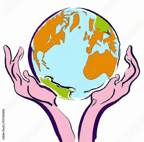 hands holding earth