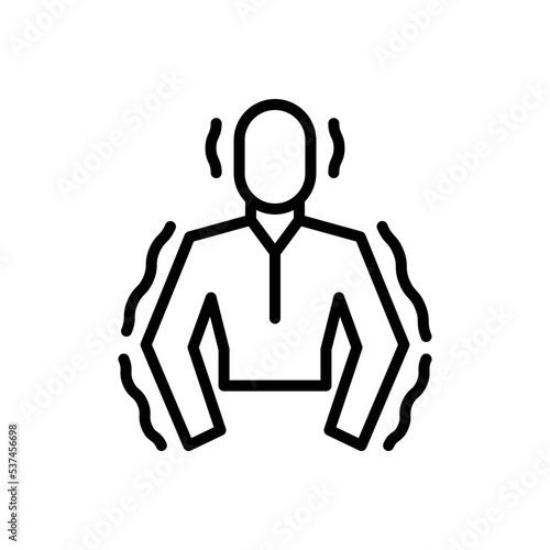 Black line icon for trembl