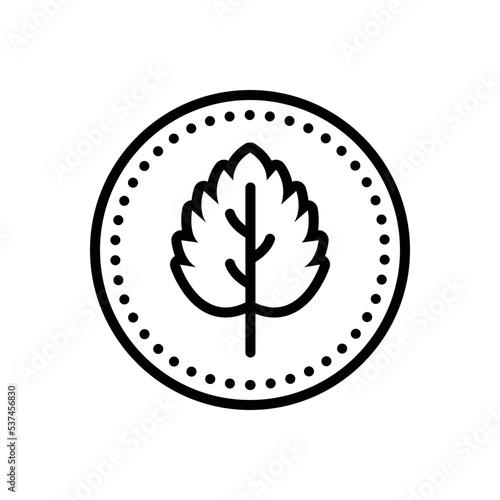 Black line icon for melissa