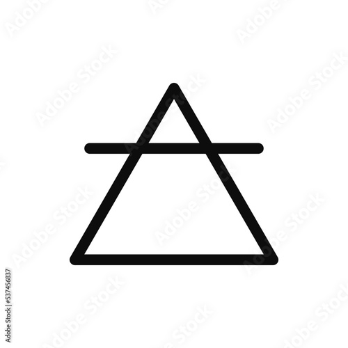 Air symbol vector flat illustration - Wiccan related black icon isolated on white background