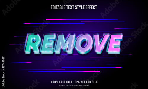 Modern editable text effect vibrant color with motion lines. Editable fonts vector files