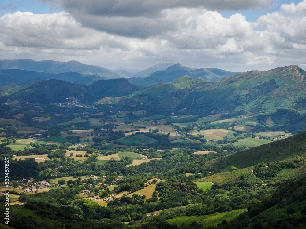 paysage depuis la Rhune en pays basque français