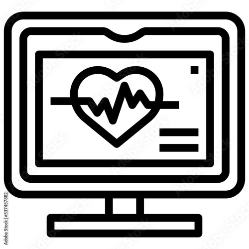 Emergency_computer line icon,linear,outline,graphic,illustration