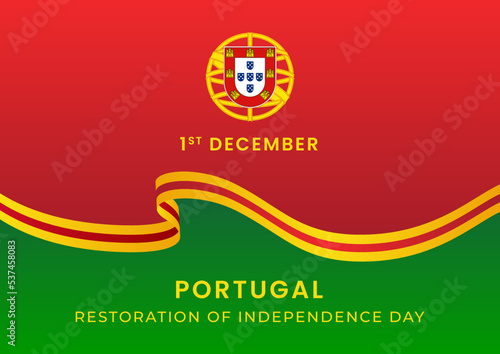 Portugal Restoration of Independence Day Background Celebration Vector Illustration