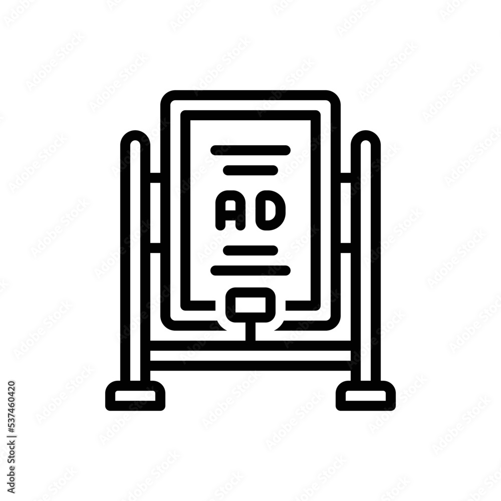 Black line icon for banner Black line icon for banner