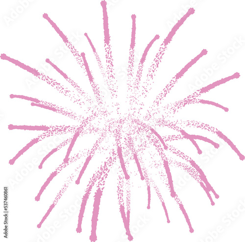 Beautiful bursting firework.