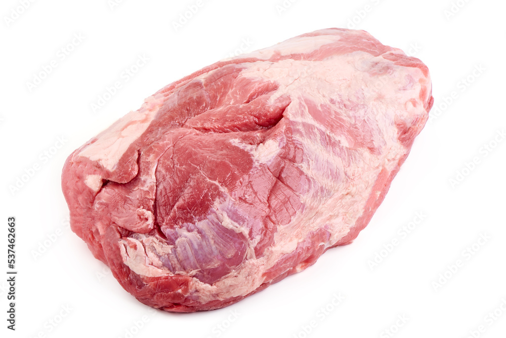 Raw pork ham, isolated on white background. Raw pork ham, isolated on white background.