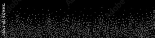 Falling numbers, big data concept. Binary white disorderly flying digits. Juicy futuristic banner on black background. Digital vector illustration with falling numbers.