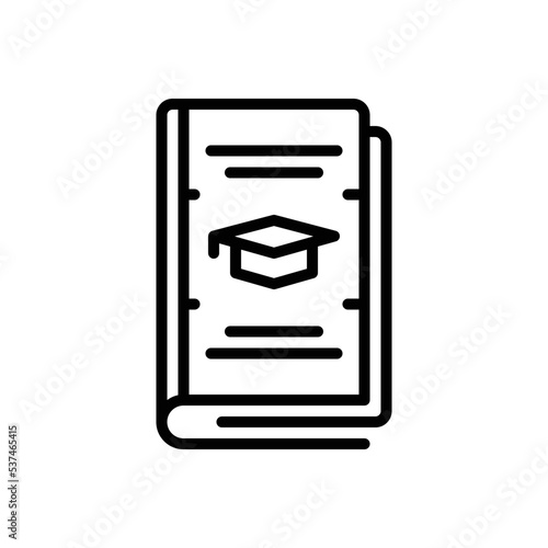Black line icon for thesis
