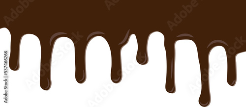 Dripping of melted chocolate