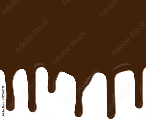 Dripping of melted chocolate