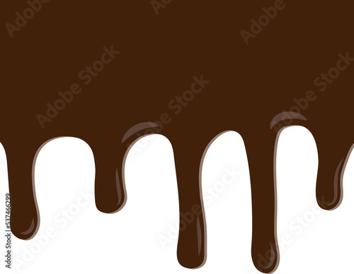 Dripping of melted chocolate