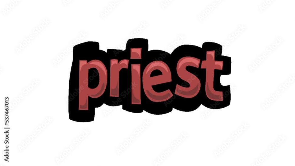 White screen animation video written PRIEST White screen animation video written PRIEST