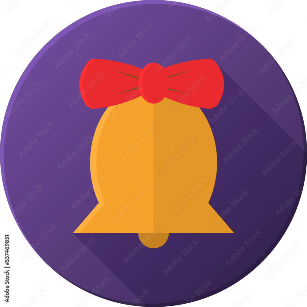 Bell icon drawn in a flat style with long shadows. Vector illustration. Bell icon drawn in a flat style with long shadows. Vector illustration.