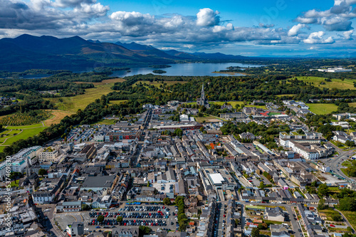 Canvastavla Killarney in Ireland Aerial View | Drone Pictures of the Town Killarney in Count
