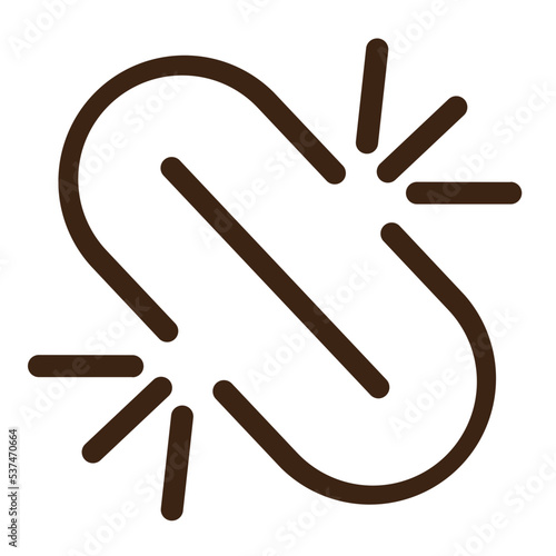 building hyperlink outline icon
