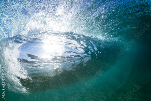 Fototapeta Naklejka Na Ścianę i Meble -  underwater crashing wave