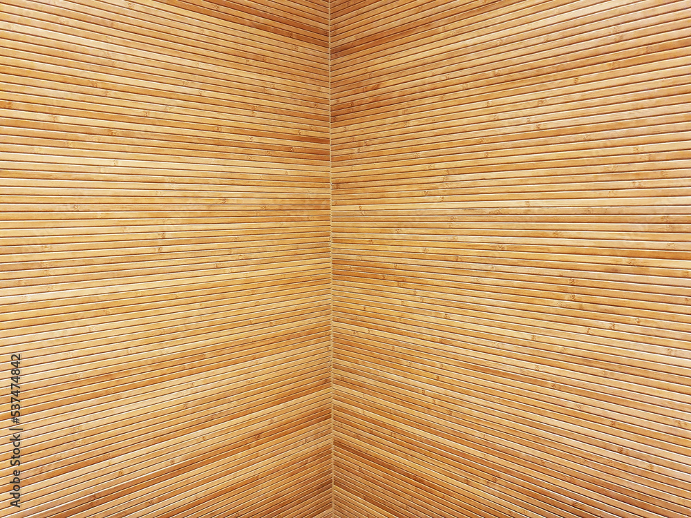 Corner of the room.The walls decorated with bamboo sheet. Bamboo wallpaper background
Corner of the room.The walls decorated with bamboo sheet. Bamboo wallpaper background