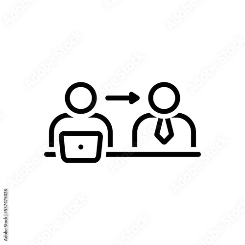 Black line icon for under 