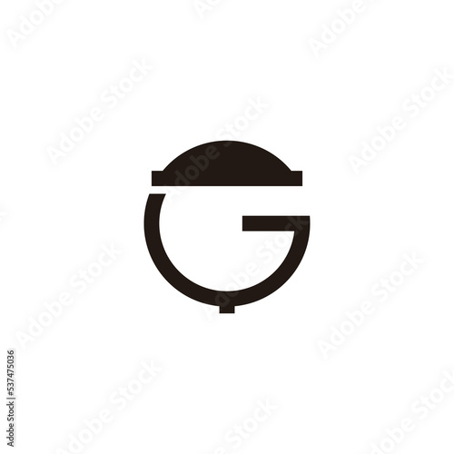 letter g abstract head hat fashion logo vector