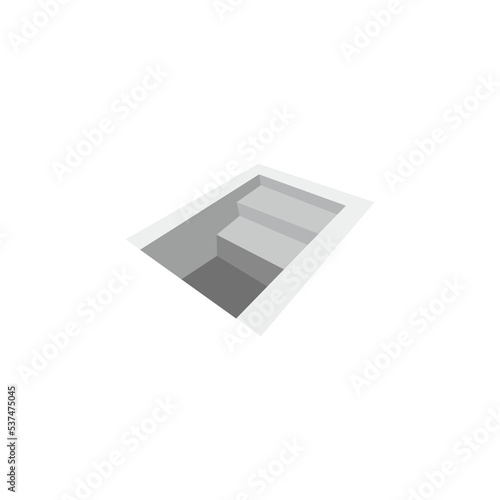 basement stairs colorful gradient shadow vector