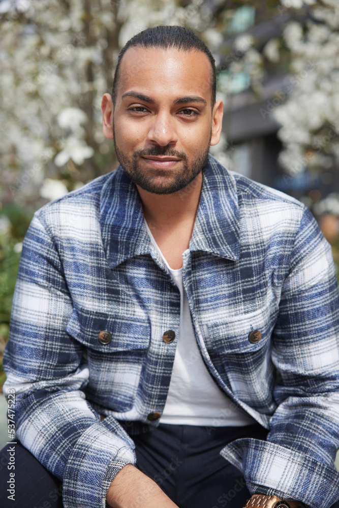 Smiling man looking at camera