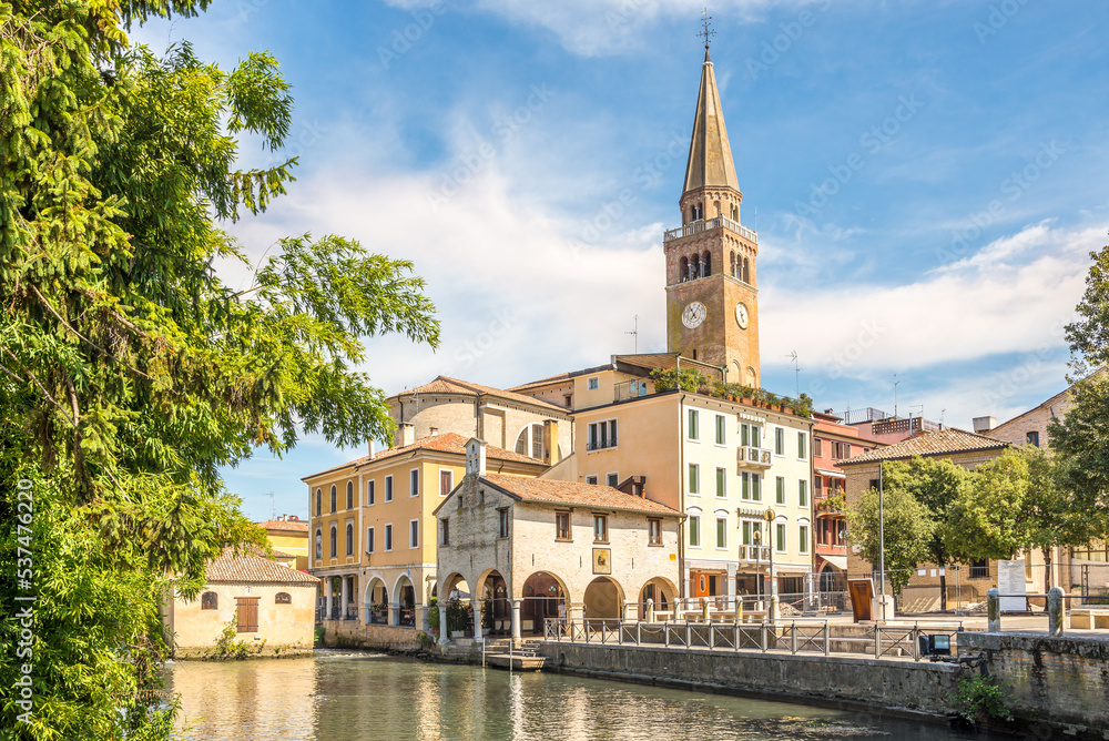 View at the Church of Saint Andrew in Portogruaro, Italy View at the Church of Saint Andrew in Portogruaro, Italy