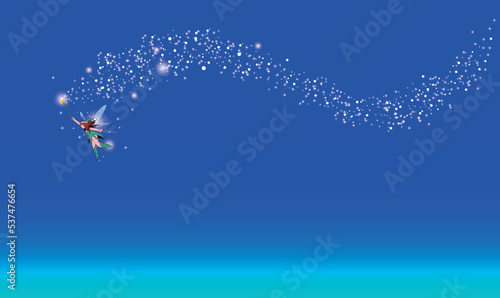 煌めく妖精のクリスマスの夜空