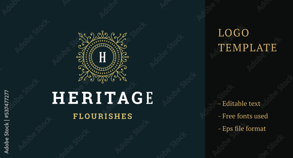 Luxury Monogram Logo Design Vector Template Luxury Monogram Logo Design Vector Template