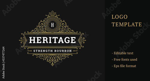 Luxury Ornament Royal Logo Template Design