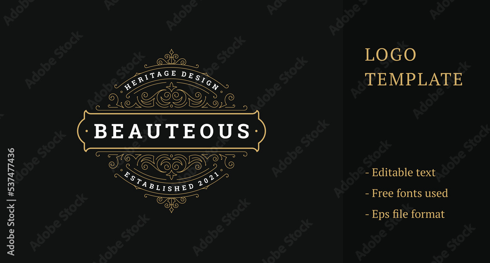 Obraz premium Luxury Ornament Royal Logo Template Design