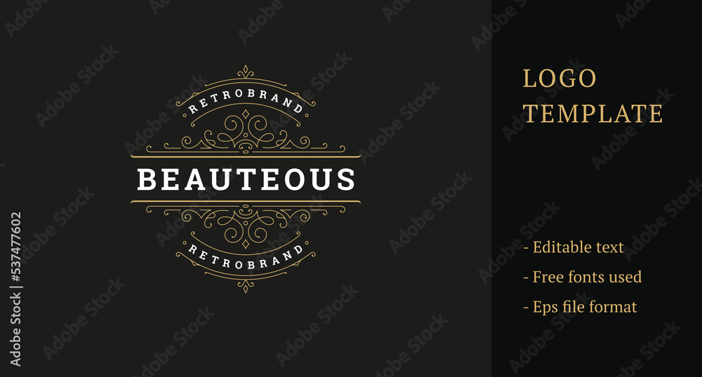 Obraz premium Luxury Ornament Royal Logo Template Design