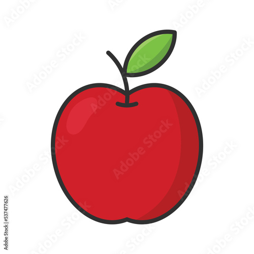 apple fruit icon vector design template in white background