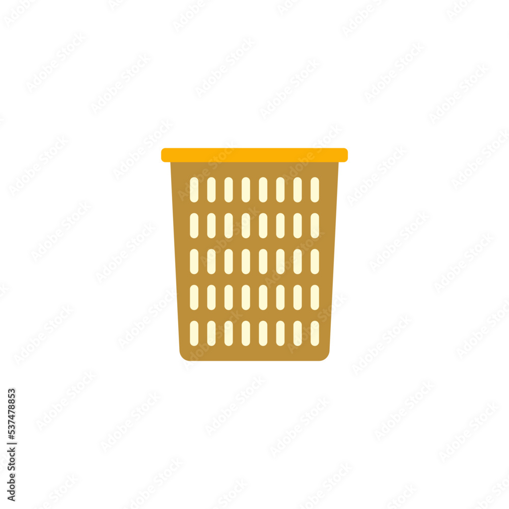 Laundry basket icon in color, isolated on white background Laundry basket icon in color, isolated on white background