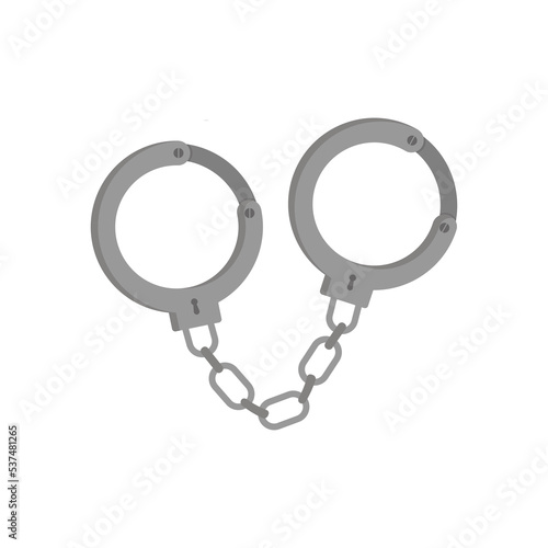 Obraz na płótnie Handcuffs icon. Flat illustration of handcuffs vector icon for web design w salonie