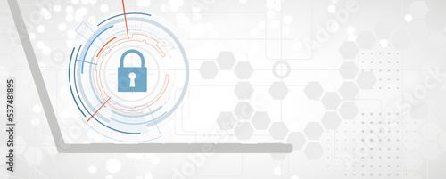Cybersecurity and information or network protection. Future technology web services for business and internet project