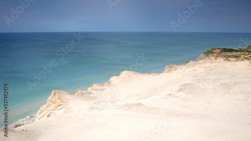 Danish Coast and Beach Line in Grønhoj, near Løkken, North Denmark