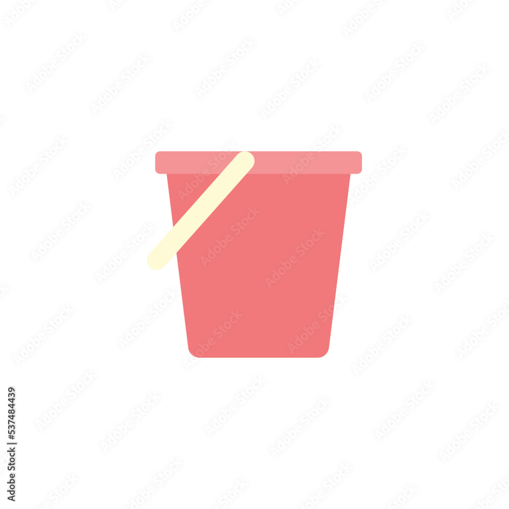 Bucket icon in color, isolated on white background Bucket icon in color, isolated on white background