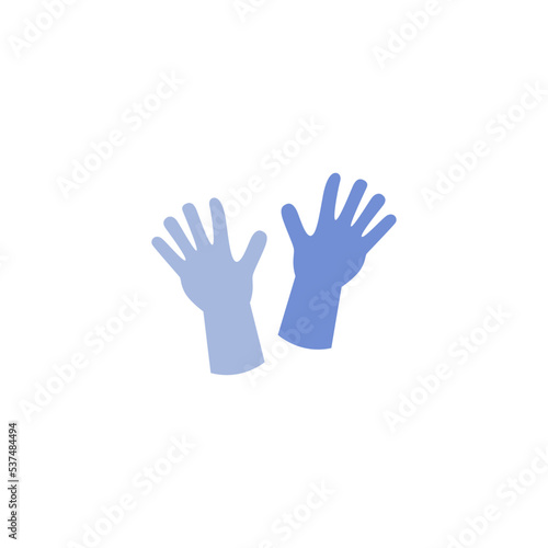 Wallpaper Mural Rubber gloves icon in color, isolated on white background  Torontodigital.ca