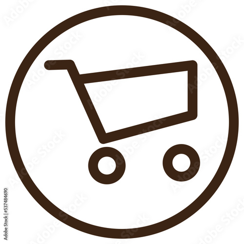 market mix shop store style troli outline icon